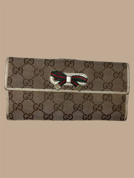 Gucci Handbags - Gucci Princy‎ Bifold Cream and Tan Wallet